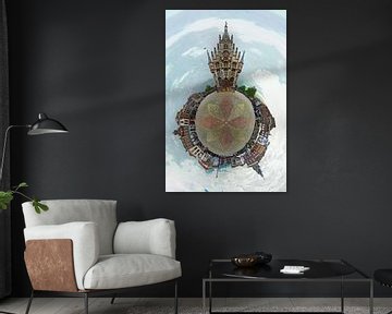 Spherical panorama of the Markt in Gouda by Frans Blok