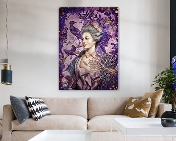 Golden Age purple & gold van KleurrijkeKunst van Lianne Schotman