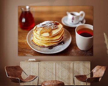 Pannenkoeken met jam, ontbijt illustratie van Animaflora PicsStock