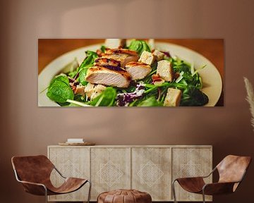 Illustration de salade panoramique au poulet sur Animaflora PicsStock