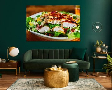 Panorama Salad with Chicken Illustration by Animaflora PicsStock