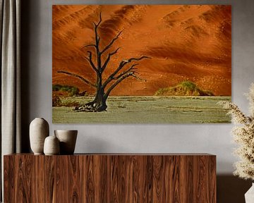 Red dune tree skeleton (photo painting)