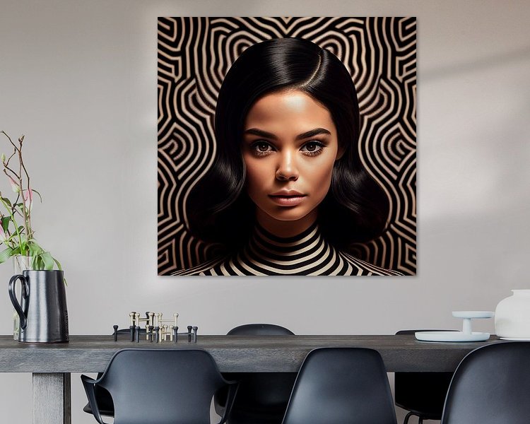 Voorbeeld van het werk in een kamer