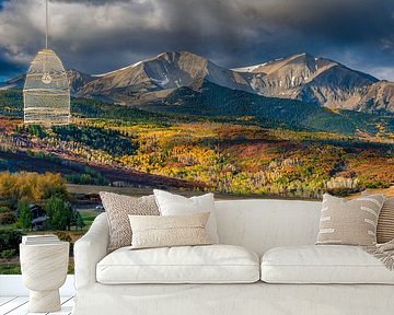 Red Barn Photo en Mount Sopris in Colorado met herfstkleuren