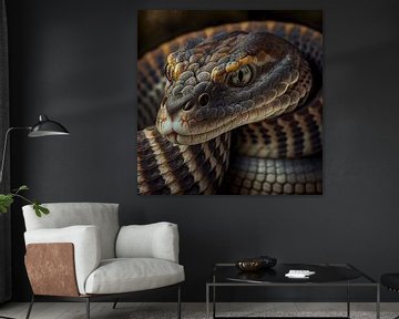 Portrait d'un serpent Illustration sur Animaflora PicsStock