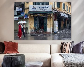 Straßenszene Altstadt von Hanoi von Sander Groenendijk