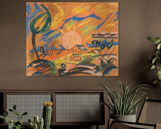 Voorbeeld van het werk in een kamer