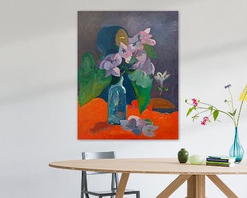 Stilleven met bloemen en idool, Paul Gauguin
