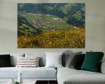 Uitzicht op het Zillertal. by Benny van de Werfhorst