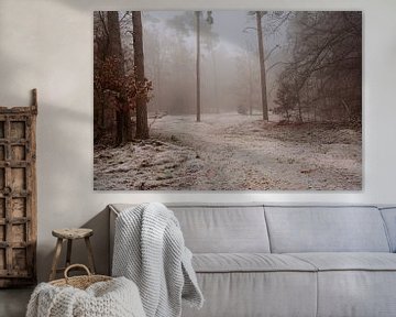 Winter forest in the mist by René Jonkhout