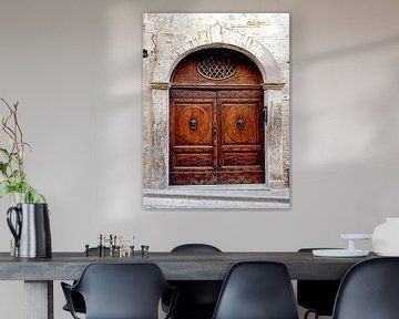Ornate Wooden Door Citta della Pieve 4 Umbria