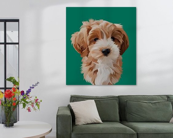 Voorbeeld van het werk in een kamer