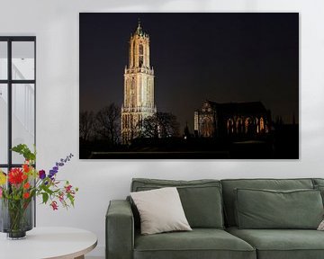 Domtoren en Domkerk in Utrecht  van Donker Utrecht