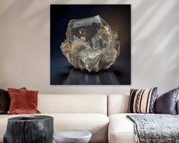 Portret van een bergkristal edelsteen, illustratie van Animaflora PicsStock