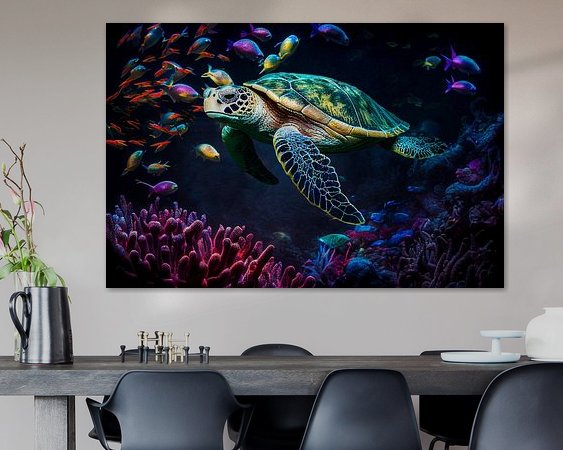 Voorbeeld van het werk in een kamer