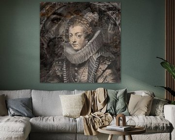 Portret van Elisabeth van Bourbon, koningin van Spanje, MPaulus Pontius, naar Peter Paul Rubens, 163 van MadameRuiz