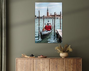 Gondel bootje in Venetië van Dayenne van Peperstraten