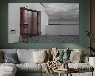 Red Fence by Winfried Weel