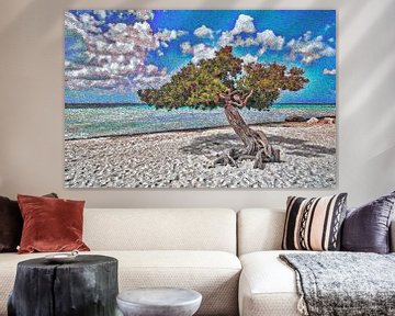 Divi Divi arbre à Eagle Beach à Aruba | Van Gogh Art sur Peter Balan