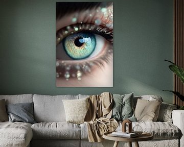 Turquoise Sparkle Eye by Treechild