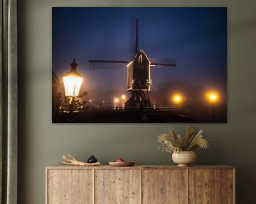 Lanterne Moulin Heusden avec brouillard sur Zwoele Plaatjes