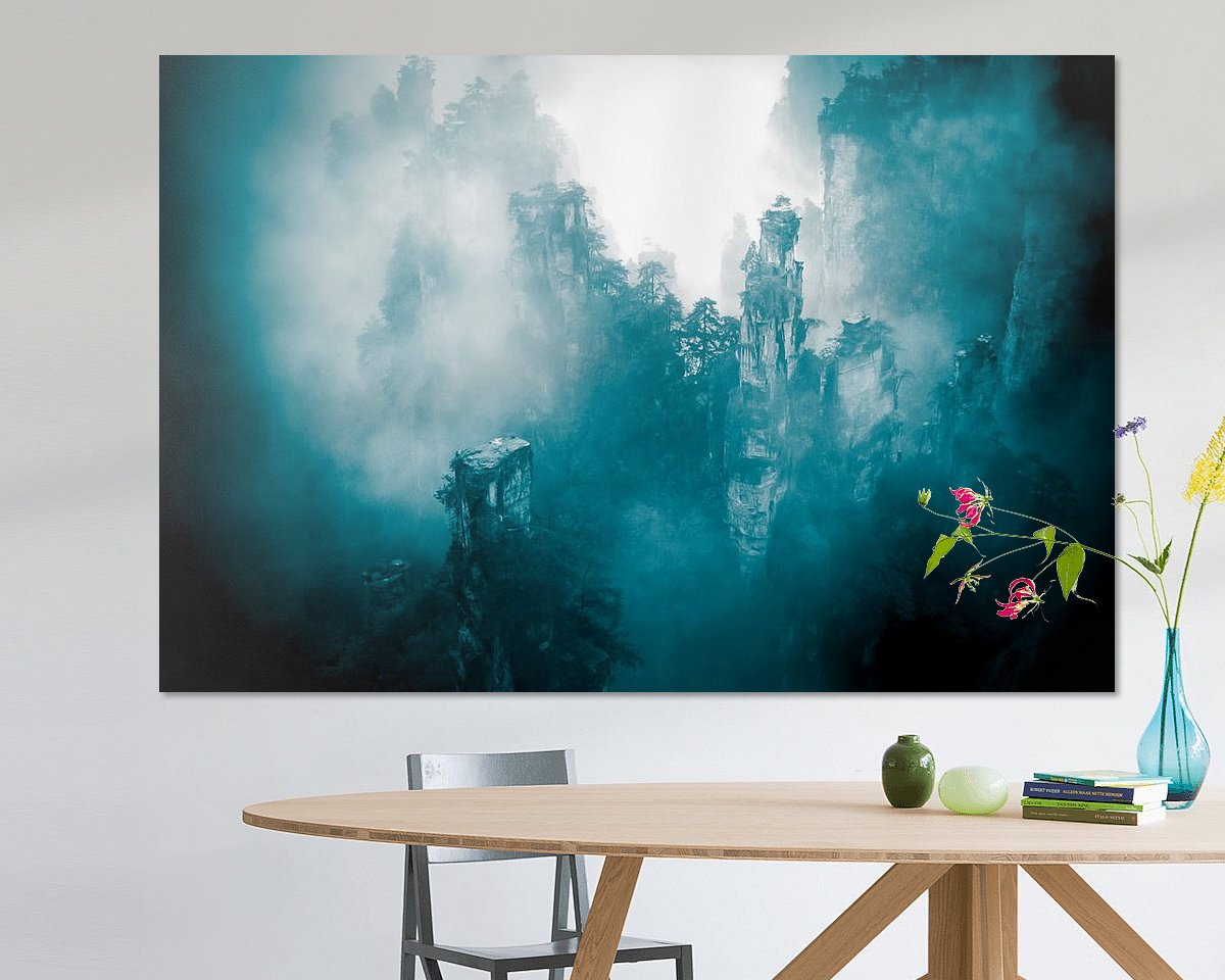 Voorbeeld van het werk in een kamer