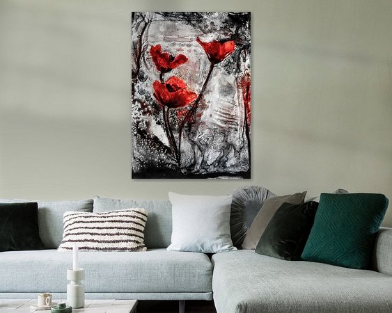 Voorbeeld van het werk in een kamer