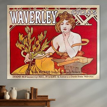 Cycles Waverley Paris (1898) par Alphonse Mucha