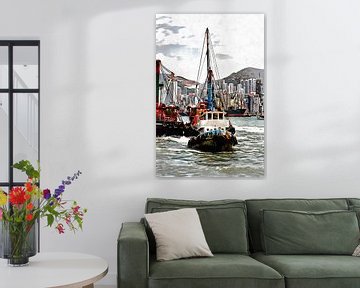 Bateaux et gratte-ciels de Hong Kong sur Dorothy Berry-Lound