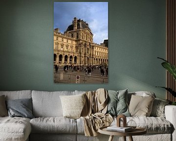 De Louvre structuur | Parijs | Frankrijk Reisfotografie van Dohi Media