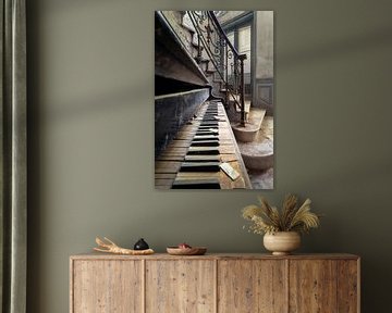 Detail of Abandoned Piano. by Roman Robroek - Photos of Abandoned Buildings