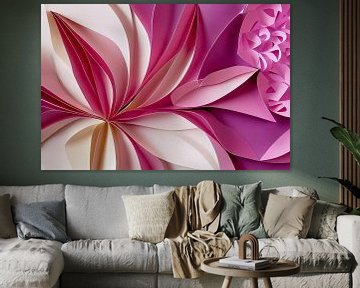 Origami bloemen behang Illustratie van Animaflora PicsStock