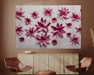 Origami bloemen behang Illustratie van Animaflora PicsStock