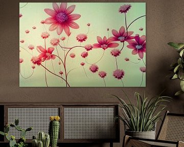 Fond avec illustration de peinture florale sur Animaflora PicsStock