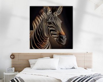 Portret van een zebra, illustratie van Animaflora PicsStock