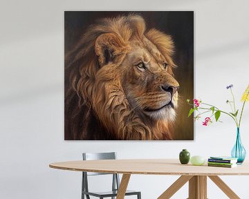 Porträt eines Löwen, Illustration von Animaflora PicsStock