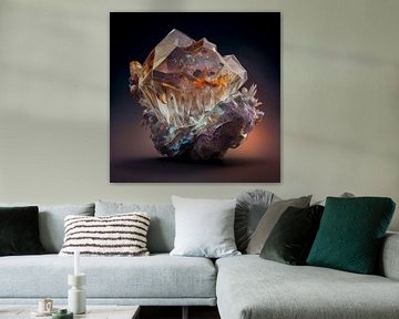 Portret van een Bergkristal Edelsteen Illustratie van Animaflora PicsStock