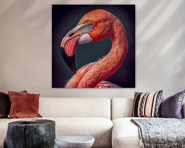 Close-up van flamingo's illustratie van Animaflora PicsStock