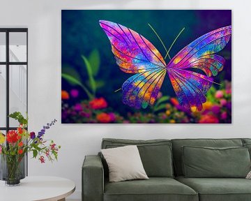 butterfly on flower, generative ai illustration by Animaflora PicsStock