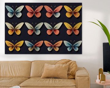 vlinder naadloos patroon, generatieve ai illustratie van Animaflora PicsStock