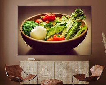 Fresh vegetables in a bowl Illustration by Animaflora PicsStock