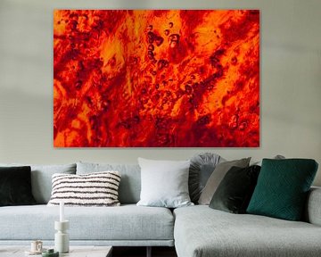 Rood Oranje Abstract | Vuur | Sterrenstof van Nanda Bussers