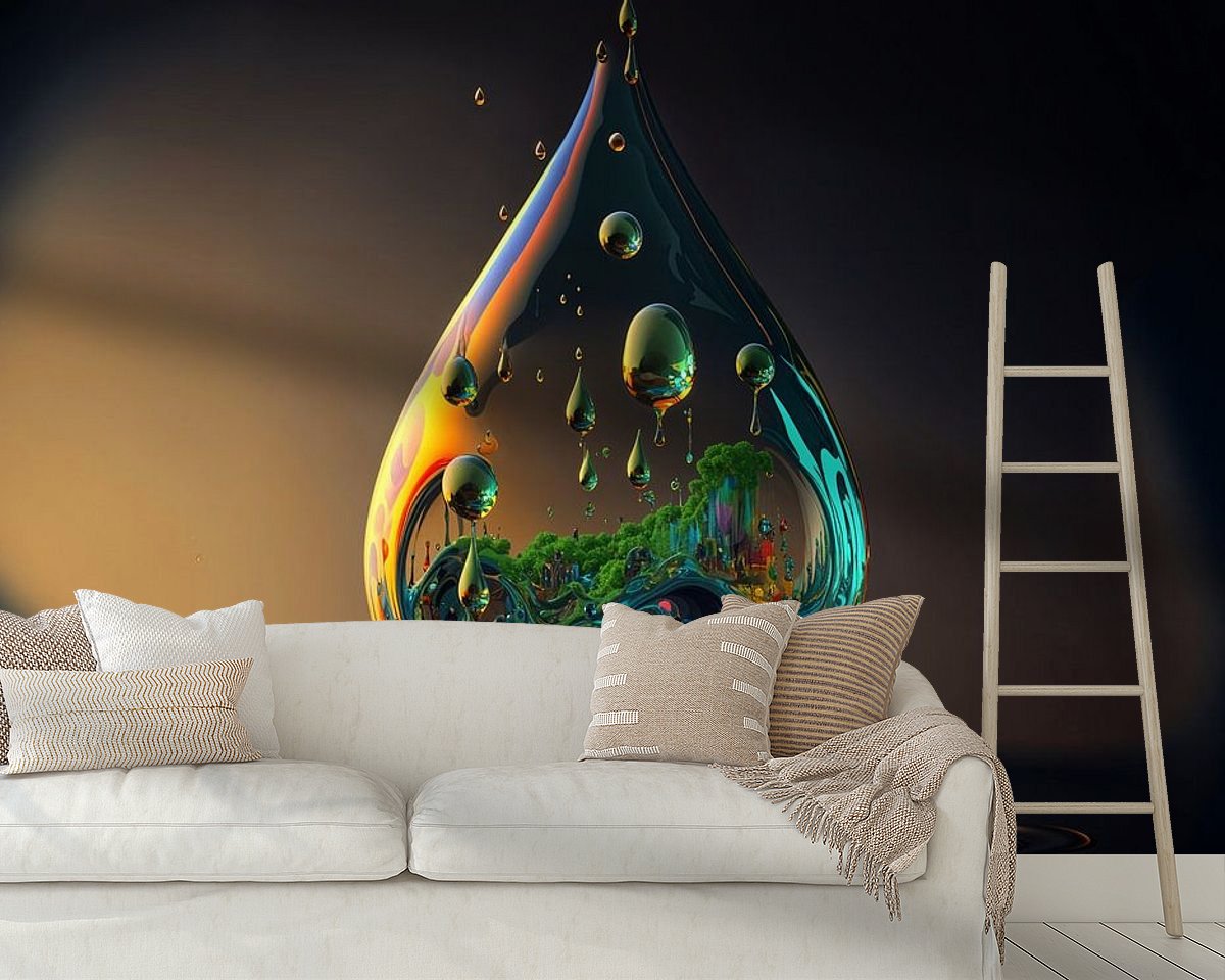 Voorbeeld van het werk in een kamer