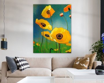 The yellow poppies by Niek Traas