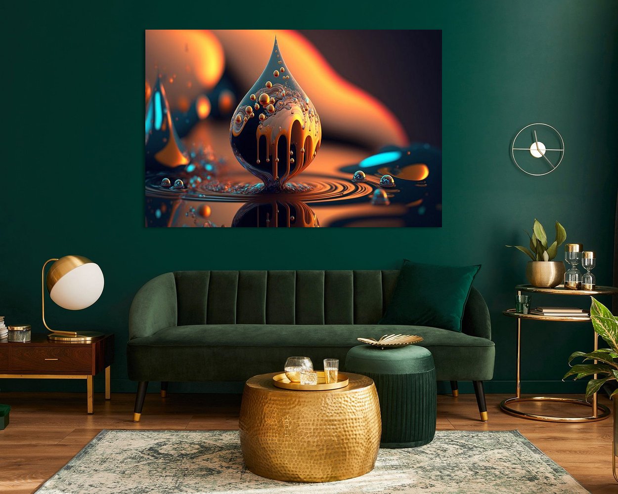 Voorbeeld van het werk in een kamer