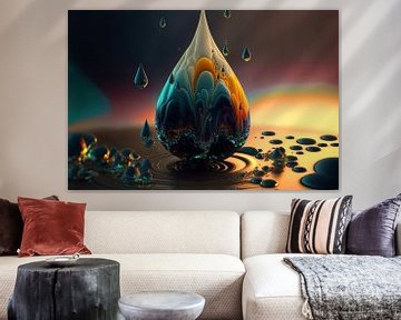 Surreal waterdruppel (serie) 4 van 4 van Bernardine de Laat
