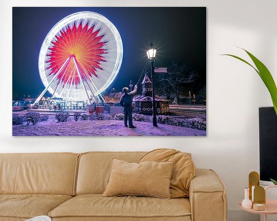 Voorbeeld van het werk in een kamer