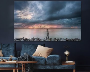 Dark Wadden Sea sky by Martijn van Dellen
