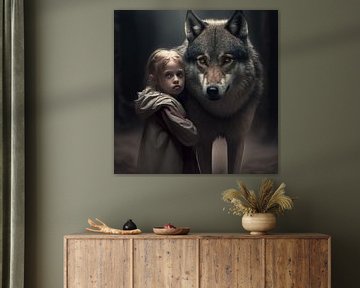 De wolf en een klein meisje van Denny Gruner