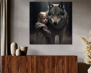 The Wolf and a Little Girl by Denny Gruner